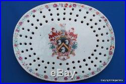 Chinese Armorial PLATE SKINNER Qianlong QING famille rose export vase cup
