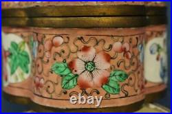 Chinese Cloisonne cloisonné box 1800 Qing Dynasty Qianlong famille rose
