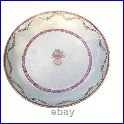 Chinese Export 18th Century Famille Rose Qianlong 11 Low Bowl READ