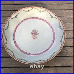 Chinese Export 18th Century Famille Rose Qianlong 11 Low Bowl READ