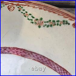 Chinese Export 18th Century Famille Rose Qianlong 11 Low Bowl READ