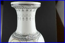 Chinese Famille Rose Qianlong Mark Porcelain Vase Women & Spring Republic 20th C