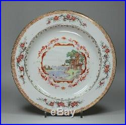 Chinese Meissen-style famille rose plate, Qianlong (1736-95)