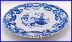 Chinese Plate Blue & White Precious Objects Porcelain Qing Kangxi (1662-1722)