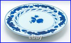 Chinese Plate Porcelain Blue Botanical Maria Sybille Merian Qianlong 1736-1795