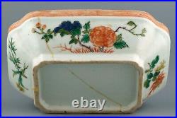 Chinese Porcelain Box Famille Verte Bird Peony Late Qing Dynasty 19th Century