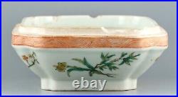 Chinese Porcelain Box Famille Verte Bird Peony Late Qing Dynasty 19th Century