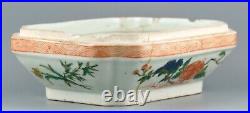 Chinese Porcelain Box Famille Verte Bird Peony Late Qing Dynasty 19th Century