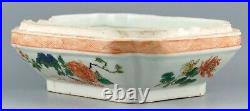 Chinese Porcelain Box Famille Verte Bird Peony Late Qing Dynasty 19th Century