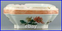 Chinese Porcelain Box Famille Verte Bird Peony Late Qing Dynasty 19th Century