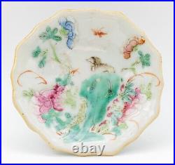 Chinese Porcelain Famille Rose Bird Stem Cup Qing Period Tongzhi (1861-1875)