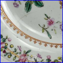 Chinese Porcelain Plate, Famille Rose Enamels, Qianlong Period, 18th Century