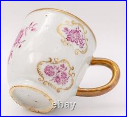 Chinese Porcelain Puce Gild Canton Camaieu Cup Qing of Qianlong (1736-1795)