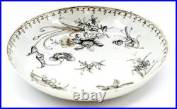 Chinese Porcelain Saucer Grisaille Gilt Flower Qing Period Qianlong 1736 1795