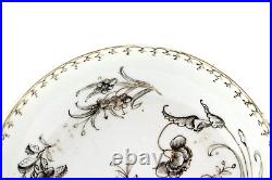 Chinese Porcelain Saucer Grisaille Gilt Flower Qing Period Qianlong 1736 1795