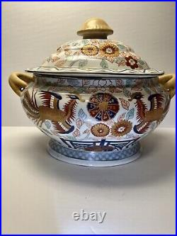 Chinese Qianlong Famille Rose Large Lidded Soup Bowl
