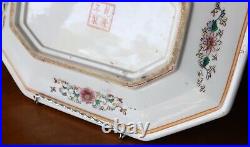 Chinese Qianlong Period Famille Rose Scenes Hand Painted Platter 18th C