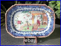 Chinese Qianlong Period Famille Rose Western Chamber Pattern Meat Plate 01 AF