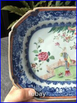 Chinese Qianlong Period Famille Rose Western Chamber Pattern Meat Plate 01 AF