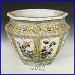 Chinese Qing Porcelain Famille Rose Jardiniere Qianlong Mark Ceramics China