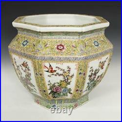 Chinese Qing Porcelain Famille Rose Jardiniere Qianlong Mark Ceramics China