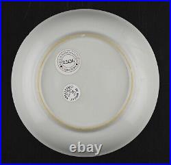 Chinese Saucer Black Gilt European Painted Porcelain Period Qianlong 18th C. A/F