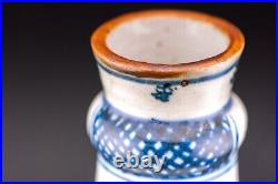 Chinese Vase Porcelain Blue White Garlic Head Bottle Qing Dynasty 19th C