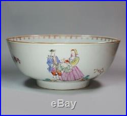 Chinese famille-rose'Sailors Farewell and Return' punch bowl, Qianlong(1736-95)
