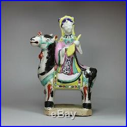 Chinese famille rose equestrian figure of Wang Zhaojun, Qianlong (1736-95)