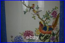 Delicate Large Antique Chinese Famille Rose Porcelain Vase Marked Qianlong T8892