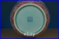 Delicate Large Antique Chinese Famille Rose Porcelain Vase Marked Qianlong T8892