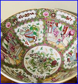 Early Chinese Famille Rose Medallion Porcelain Bowl Qianlong YuZhi Mark 14W