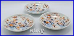 FINE 3 Chinese Porcelain Imari Mandarin Saucers Qing Qianlong (1736-1795)