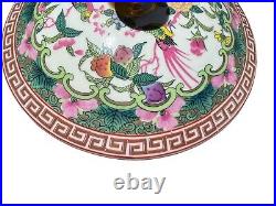 Famille Rose Chinese Antique Qing Tureen & Ladle Plate Qianlong Mark Pristine