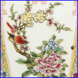 Fine Pair Chinese Qing Porcelain Famille Rose Jardinieres Qianlong Marks China
