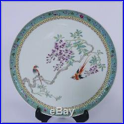 Great plate, Qianlong, famille rose, republic period