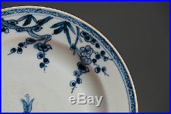 High Level! 18c. Yongzheng/Qianlong Export Famille Blue Plate Chinese Qing Top
