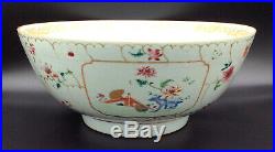 LARGE 18th CENTURY CHINESE QIANLONG 1736-1795 FAMILLE ROSE BOWL 12 D