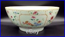 LARGE 18th CENTURY CHINESE QIANLONG 1736-1795 FAMILLE ROSE BOWL 12 D