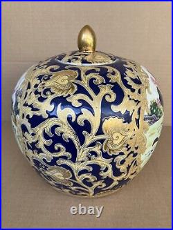 Large Qianlong Chinese Porcelain Ginger Jar Famille Rose European Hunt Scene