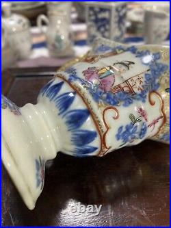 Lovely Antique Chinese Famille Rose Mandarin Jug Cup Qianlong Era