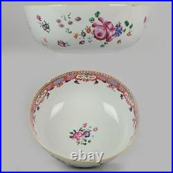 Lovely Antique Chinese Qianlong Period Famille Rose Bowl Qing Lowestoft