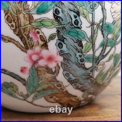 Massive Chinese Qianlong Famille Rose Peach Porcelain Tianqiuping Vase 22