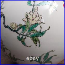 Massive Chinese Qianlong Famille Rose Peach Porcelain Tianqiuping Vase 22