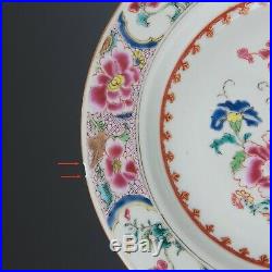 Nice Chinese Famille rose porcelain plate, peony, Qianlong period, 18th ct
