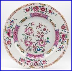 OLD Chinese Porcelain Famille Rose Tree Prunus Plate Qing 18th-19th Century