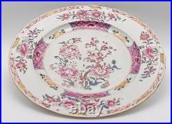 OLD Chinese Porcelain Famille Rose Tree Prunus Plate Qing 18th-19th Century