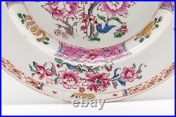 OLD Chinese Porcelain Famille Rose Tree Prunus Plate Qing 18th-19th Century