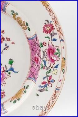 OLD Chinese Porcelain Famille Rose Tree Prunus Plate Qing 18th-19th Century