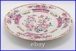 OLD Chinese Porcelain Famille Rose Tree Prunus Plate Qing 18th-19th Century